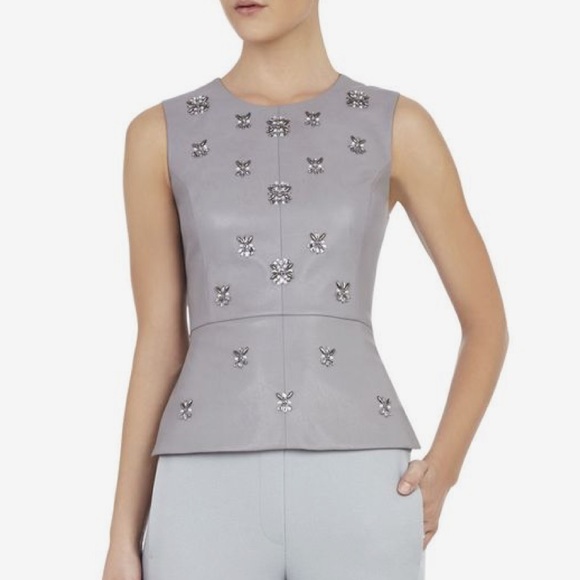 BCBGMaxAzria Tops - BCBGMAXAZRIA Beatrice Embellished Peplum Top